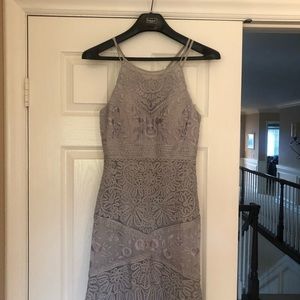 Gray lace Sue Wong Dress